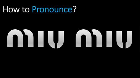 baby name miu miu|how to pronounce miu.